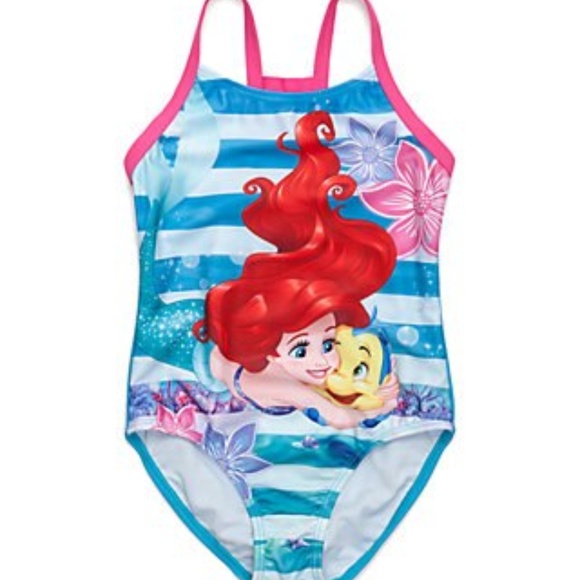 Disney Store Princess The Little Mermaid Ariel 1 PC Swimsuit Girl Size 5//6 7//8